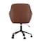 Martha Stewart Rayna Upholstered Office Chair in Saddle Brown/Oil Rubbed Bronze CH-220921-6-BR-BK-MS - alternate 5